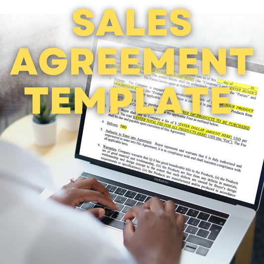 Sales Agreement Template (Sale of Products)